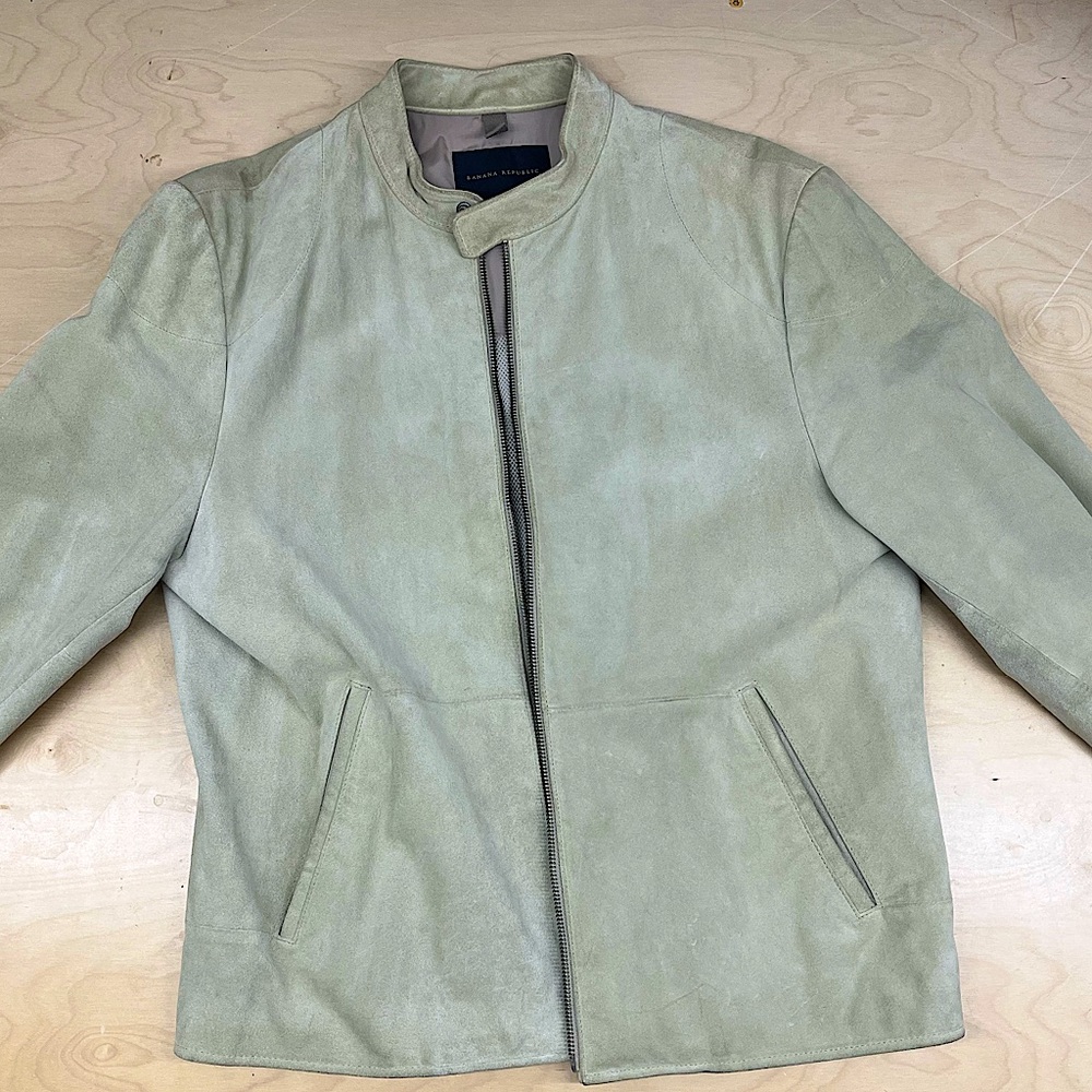 Banana Republic Suede Motorcyle Collar Jacket